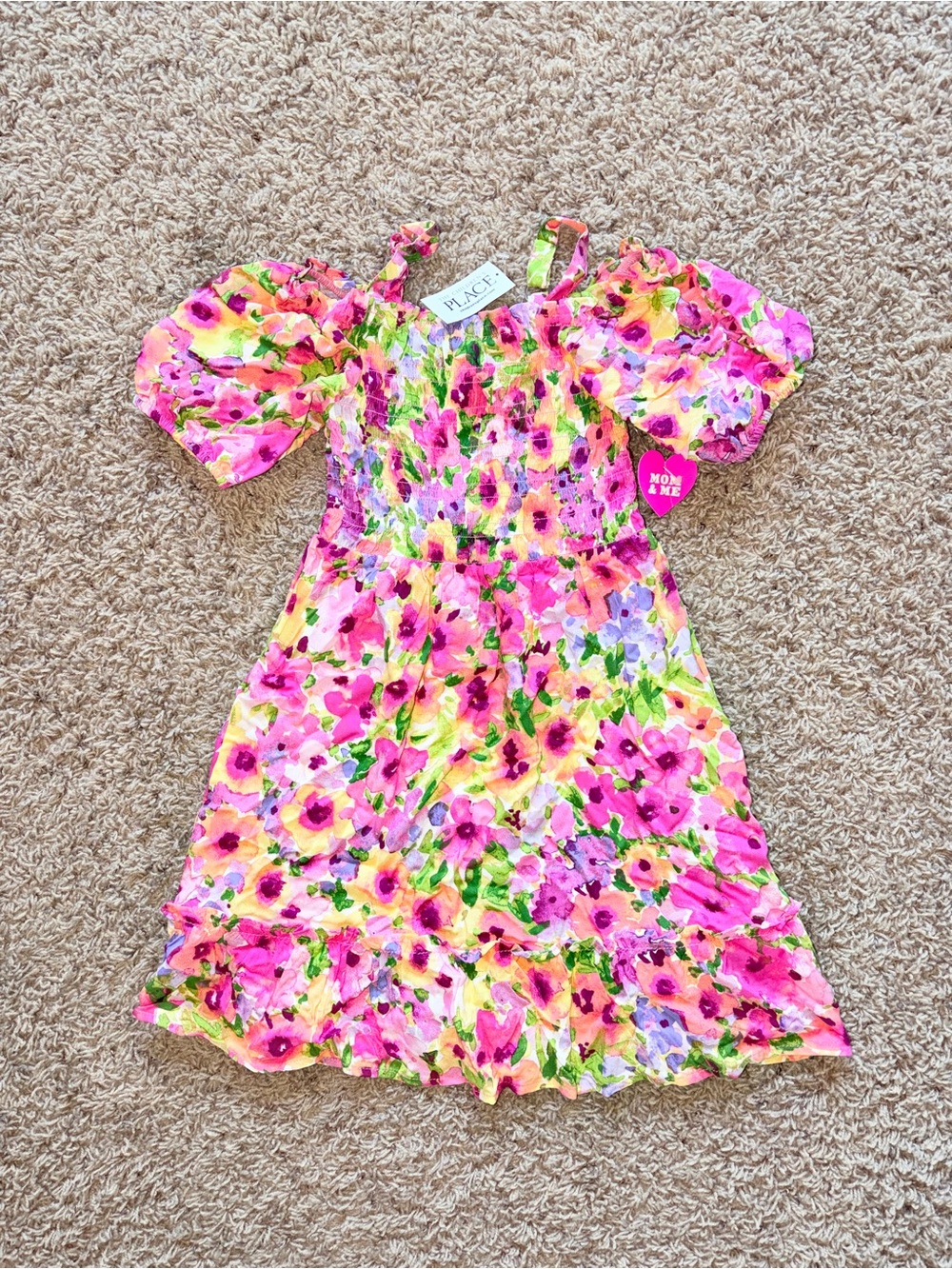 NWT The Children's Place Pink and Purple Floral Dress Flowers 5/6 New - Picture 4 of 8